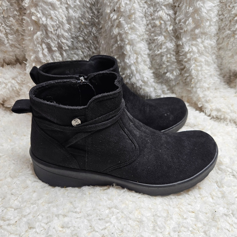 Bzees Guest Black Washable Ankle Boots sz 8 Wide
